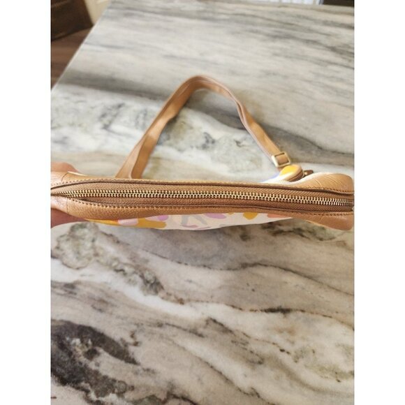 Fossil Preston Floral Canvas and Leather Crossbody‎ Flap Bag Purse Shoulder - Picture 3 of 12